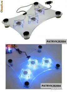 COOLER  , MASA PENTRU LAPTOP CU 3 VENTILATOARE PRET SENZATIONAL foto