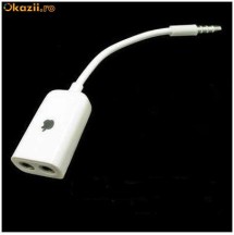 Splitter Casti audio jack iPod Nano Classic Touch iPad iPad2 iPhone 2G 3G 3GS 4G foto
