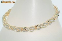Bratara aur 14K (14grame) model twist ornata cu 3.3CT DIAMANTE foto