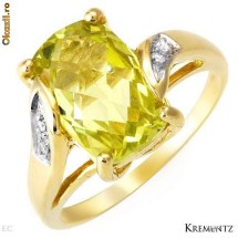 Inel aur 14k quartz  de la Krementz  video(YPEO) foto