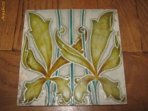Placa ceramica Art Nouveau cca 1900 foto