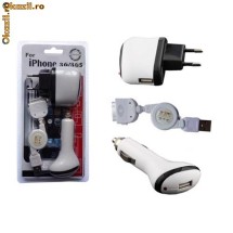 Cablu de date Incarcator retea Ipod iPhone - 1000mA (adaptor priza USB - poate fi folosit impreuna cu orice cablu de date USB foto
