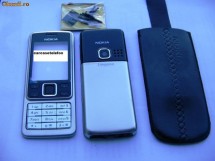 CARCASA NOKIA 6300 SILVER COMPLETA,METALICA +HUSA SI SURUBURI CADOU,POZE REALE foto