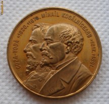 Cuza Voda 1820 - 1870 ; Mihail Kogalniceanu 1817 - 1891; In Amintirea Ridicarii Statuilor Lor in Iasi - Carol I foto