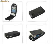 husa protectie neagra piele htc hero  flip  g3  expediere gratuita foto