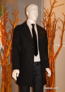 Palton barbatesc clasic B106 Negru foto