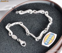 IN STOC * Bratara din argint pentru dame FOSSIL JF15181 Sterling Silver 925 * NOU * ORIGINAL * Cutie Cadou foto