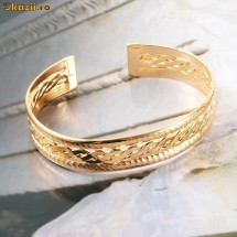 Bratara/Bangle Dama placata cu Aur de 18 Karate foto