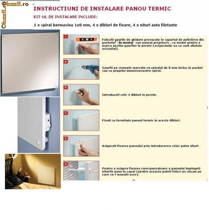 Radiator electric economic (Panou termic) 400W foto mare