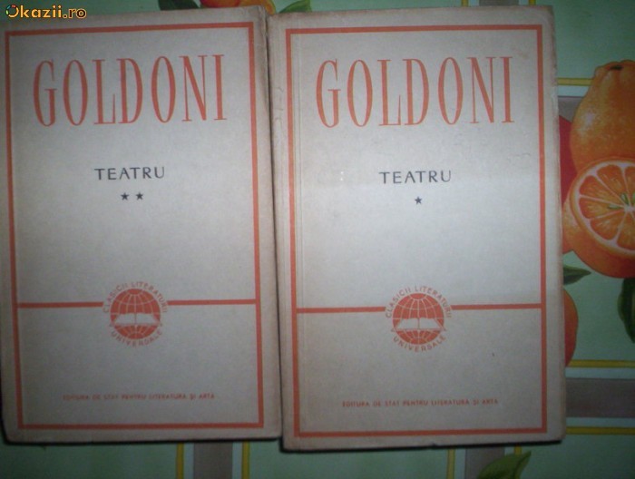 Carlo Goldoni-TEATRU(2volume,11 piese) foto mare