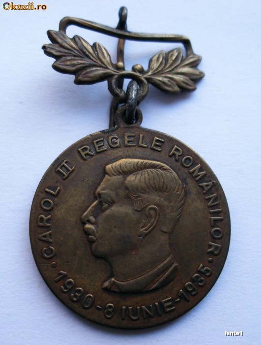 Carol II - Insigna Vanatoare 1934 - 8 iunie 1930-1935 - rara foto mare