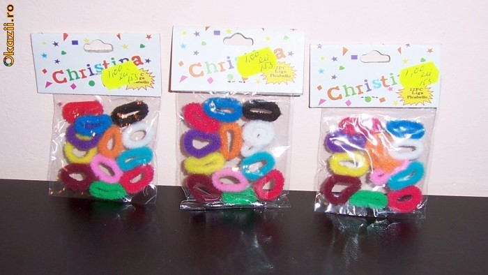 Set 12 mini-elastice pentru par = 1 Lei foto mare