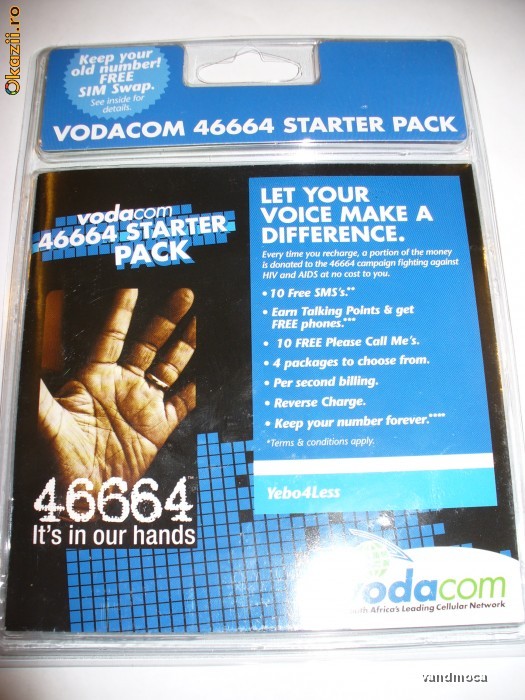Cartela sim de colectie Vodacom - Africa de Sud la doar 99 lei ! foto mare