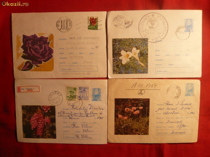 7 Intreguri Postale -FLORA  1969- 1972 foto mare