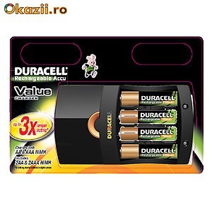 Incarcator Duracell + 2 Acumulatori AA si 2 Acumulatori AAA foto mare