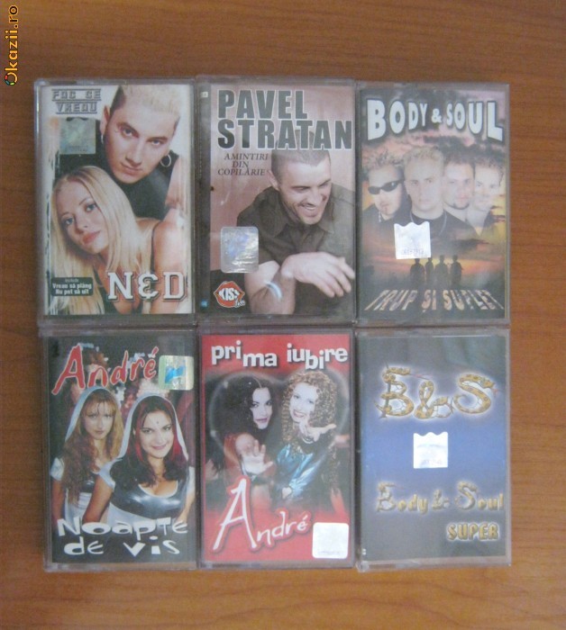 Colectie 6 casete muzica Andre N&D Body & Soul Pavel Stratan - transport gratuit foto mare
