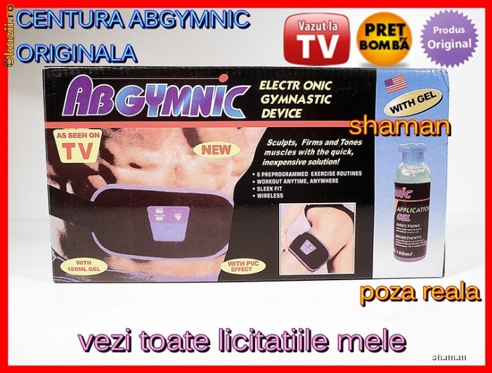 ABGYMNIC CENTURA ABDOMEN CU IMPULSURI ELECTRICE SLABIT SI MASAJ-ORIGINAL VAZUT LA TV - SUPER-PROMOTIE TIMP LIMITAT,PROFITA ACUM ! BUCURESTI MILITARI foto mare