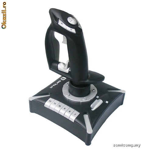 Joystick Serioux "Fighter 6000", Vibration Feedback, 12 butoane, USB foto mare