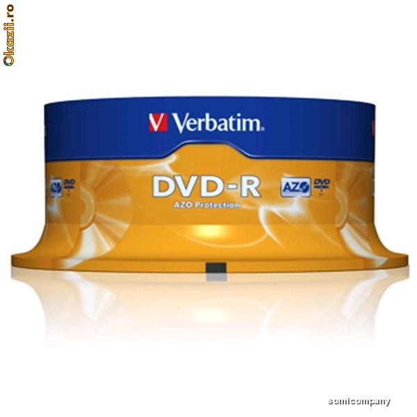 DVD+R DOUBLE LAYER VERBATIM 8X INKJET PRINTABILE CAKE BOX 25 foto mare