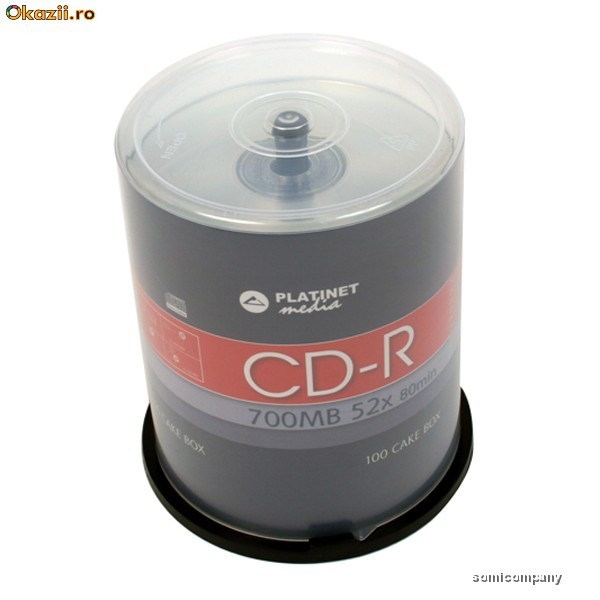 CD-R PLATINET 52X SHRINK 100 foto mare