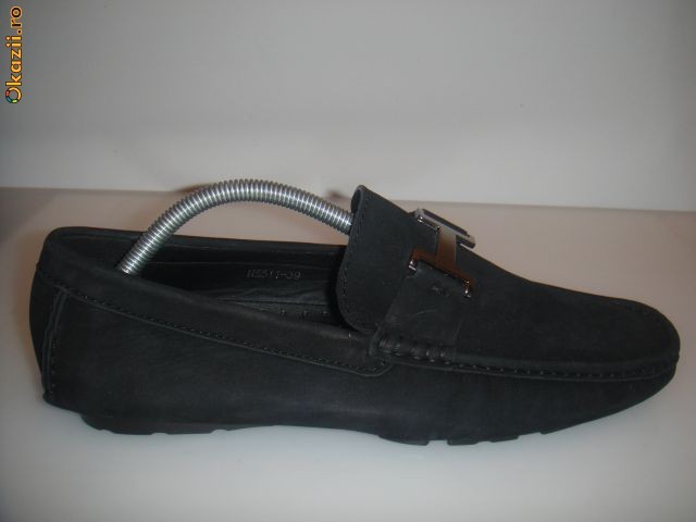 MOCASINI  HERMES  BLACK DIN PIELE  NAPPA foto mare