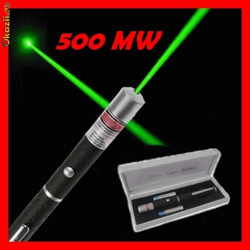 Laser Pointer Verde ; OUTPUT POWER 500 mW foto mare