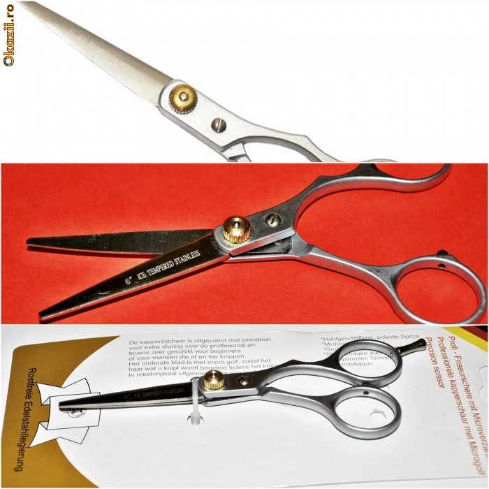 Mokazie, Foarfece profesional pentru frizeri , Made Germany ,Nou !!313 foto mare