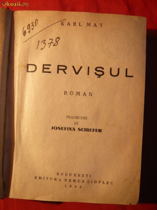 Karl May - Dervisul -ed. 1944 foto mare