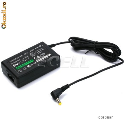 Alimentator Incarcator Sony PSP 5V - 2A + Cablu Retea 220 V - Transport Gratis foto mare