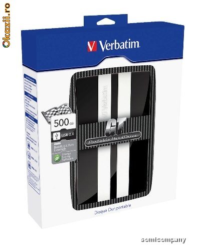 HDD EXTERN VERBATIM 2,5" 500GB BLACK&WHITE foto mare