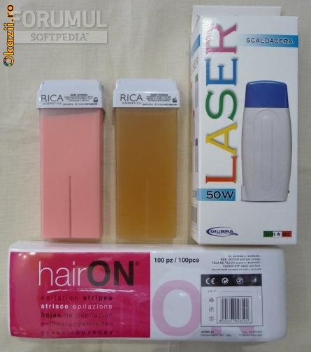 SET KIT EPILARE CU INCALZITOR CEARA -produse fabricate in ITALIA - calificative 100% POZITIVE foto mare