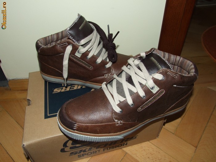 Bocanci, ghete SKECHERS - Originali, Piele naturala 100%, SIGILATI IN CUTIE, Bonus sapca NIKE foto mare