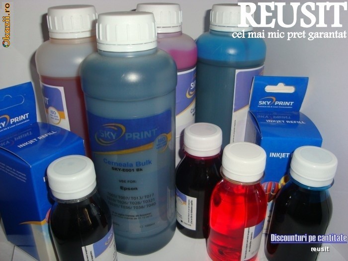 SUPER OFERTA: Cerneala color  * HP * Canon * Lexmark * Epson * - 100 ml foto mare