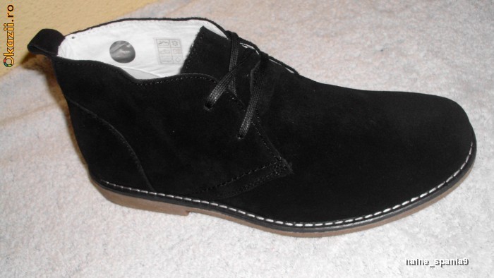 Pantofi / Ghete Din Piele Intoarsa Gen Lacoste  Ghete Casual in ton cu Moda Ghete gen Lacoste foto mare