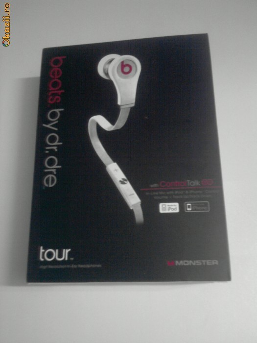 casti profesionale Monster Beats by Dr. Dre Tour cu CONTROL TALK foto mare