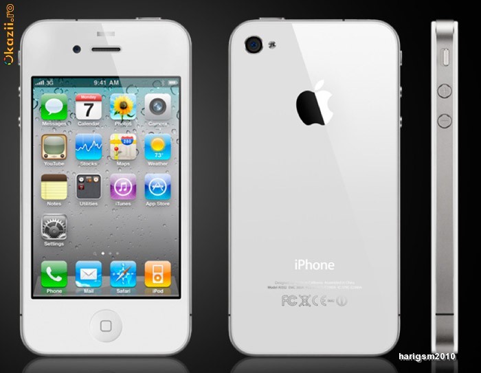 Iphone 4 16gb white impecabil ca nou decodat cu gevey sim la 1449ron pret bomba foto mare
