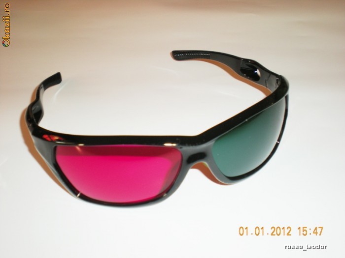 Ochelari 3D  Green Magenta Anaglyph Stereoscopici Cadou Ideal Lentile Acryl Livrare Gratuita foto mare