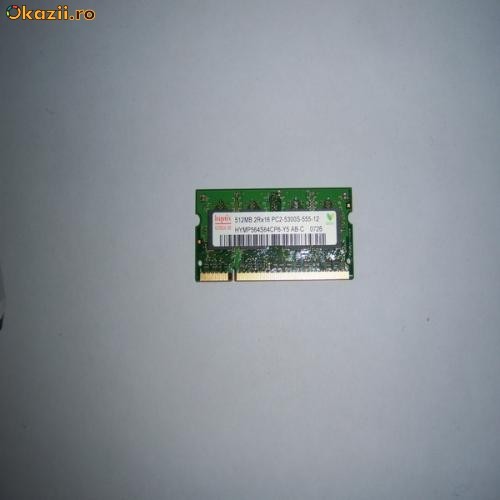 RAM laptop ddr1  2x256 Mb foto mare