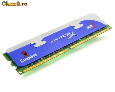 Modul memorie KINGSTON DDR2 2GB PC8500 1066MHz CL5 HyperX foto mare