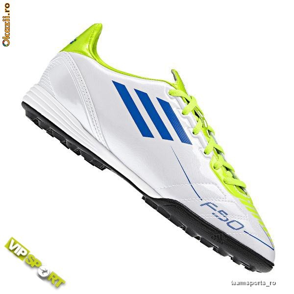 ADIDAS F10 ADIZERO TRX TF KIDS - ALB/VERDE foto mare