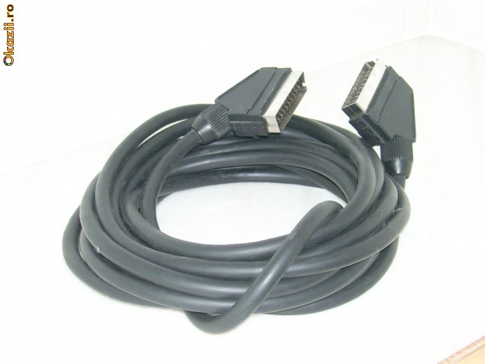 CABLU Scart 21 pini  5m lungime foto mare