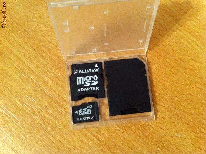 Card memorie microSD 2GB AllView cu doua adaptoare: SD, miniSD, transport GRATUIT! in suport, noi foto mare