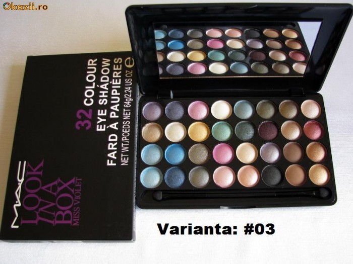 Set machiaj MAC - Trusa 32 culori Mac + 7 pensule Hello Kitty Mac foto mare