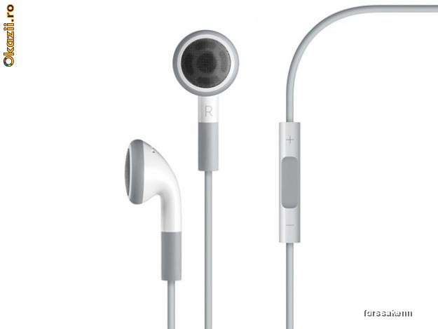 Casti Handsfree iPhone 4 iPhone 3G/3GS Cu Microfon si Volum ( Comenzi ) CALITATE AAA+ foto mare