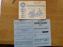 Talon de Moped = HERCULES MF3 = cu carte tehnica foto Talon de Moped = HERCULES MF3 = cu carte tehnica foto